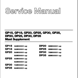 Caterpillar DP20 Service Manual