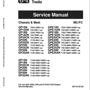 Caterpillar DP20CN Service Operation Maintenance Manual