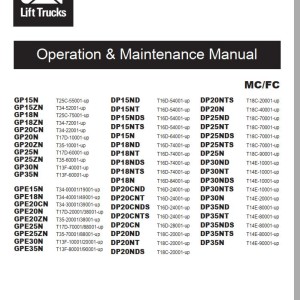 Caterpillar DP20CNDS Operation Maintenance Service Manual