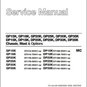 Caterpillar DP20K MC Service Manual