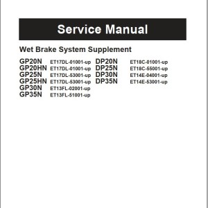 Caterpillar DP20N Service Manual