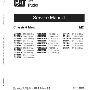 Caterpillar DP20ND Service Operation Maintenance Manual