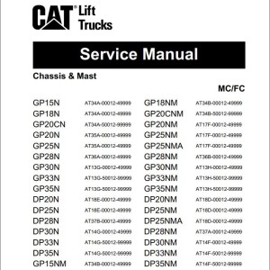 Caterpillar DP20NM Service Manual