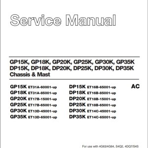 Caterpillar DP30K FC Service Manual