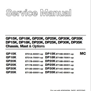 Caterpillar DP30K MC Service Manual