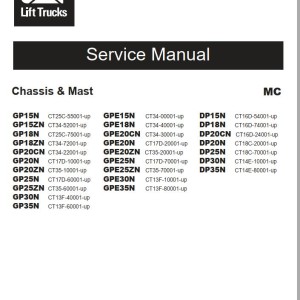 Caterpillar DP35NT Service Operation Maintenance Manual