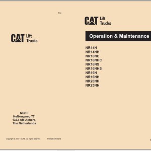 Caterpillar NR16N Service Operation Maintenance Manual