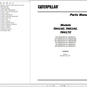 CAT TH414C Parts Catalog PDF