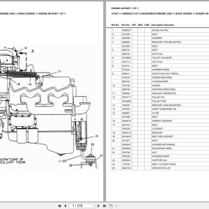 Caterpillar V330C Chassis Mast Engine 3208 Europe Parts Catalog SEBN2672