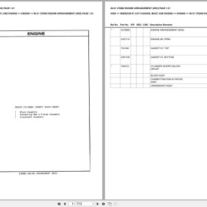 Caterpillar V60D Chassis Mast Engine Europe Parts Catalog HEBN2530-01