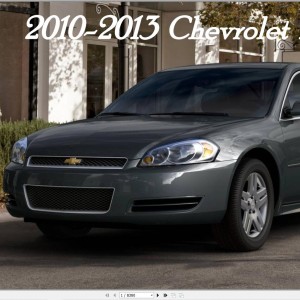 Chevrolet Impala 2010-2013 Service Repair Manual and Wiring Diagram