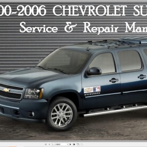 Chevrolet Suburban 2000-2006 Service Repair Manual and Wiring Diagram