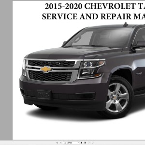 Chevrolet Tahoe 2015-2020 Service Repair Manual and Wiring Diagram