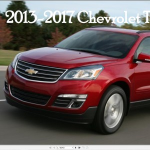 Chevrolet Traverse 2013-2017 Service Repair Manual and Wiring Diagram