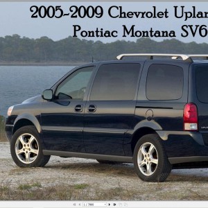 Chevrolet Uplander & Pontiac Montana SV6 2005-2009 Service Repair Manual and Wiring Diagram