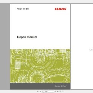 Claas AXION 850-810 Repair Manual 2017