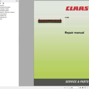 Claas C1200 Repair Manual 295260 2007