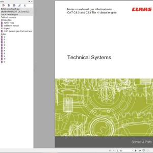 Claas CAT Engine C9.3 C13 Tier 4i Technical Systems 00 0300 769 1