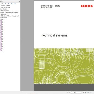 Claas Cummins Engine B6.7 - B164C Technical Systems 00 0306 555 0
