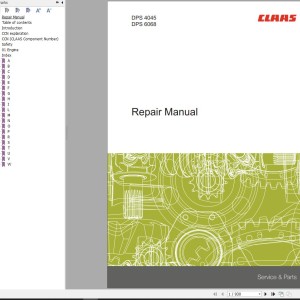 Claas JohnDeere Engine DPS4045 DPS6068 Repair Manual 00 0305 185 0