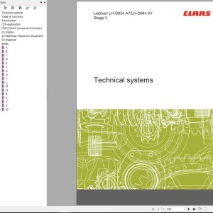 Claas Liebherr Engine LH-D934A7 LH-D944A7 Stage V Technical Systems 00 0303 932 1