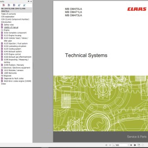 Claas Mercedes-Benz Engine OM470LA OM471LA OM473LA Technical Systems 00 0298 055 3