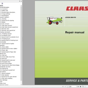 Claas LEXION 560-510 Repair Manual 0002931030 2006
