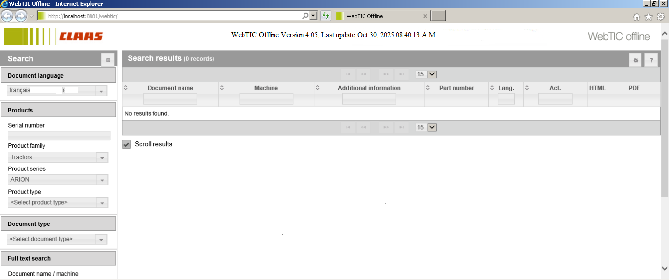 CLAAS WebTIC Offline French (FR) 10.2025 – Technical Documentation System (1)