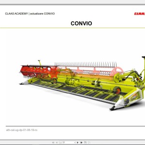 Claas Convio Training Manual