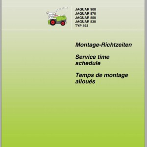 Claas Forage Harvester Jaguar 980 930 Operator Manual