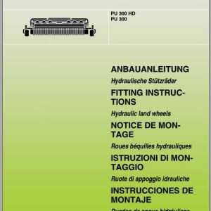 Claas Forage Harvesters PU 300 HD PU 300 Fitting Instruction