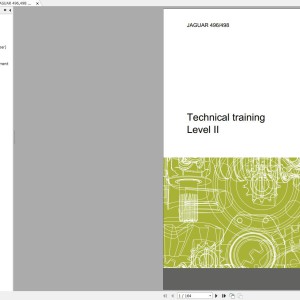 Claas JAGUAR 496,498 Level II Service Technical, Training Document EN