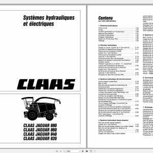 Claas JAGUAR 820 - 860 Hydraulic & Electric System 01872552 FR