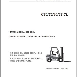 Clark C20/25/30/32 CL 9582 KF (MMC) Parts Manual