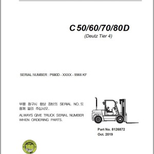 Clark C50/60/70/80D Parts Manual 8126872