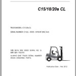 Clark C 15 18 20s CL C152L C152L 9793 KF Parts Manual