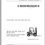 Clark C 20 25 30 33 35 G P232G 9804 KF Parts Manual