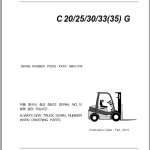 Clark C 20 25 30 33 35 G P232G 9863 CNF Parts Manual