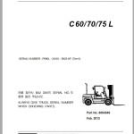 Clark C 60 70 75 L P680L 9826 KF Parts Manual 8064549