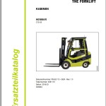 Clark C15 - C35 Cabin Parts Manual 4581110 PB-EU113