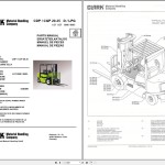Clark CDP CGP 20 - 35 D LPG 8908 8905 Parts Manual 4340290