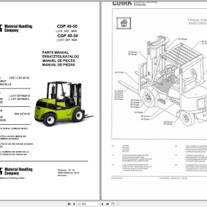 Clark CDP CGP 40 - 50 GEF 9620 Parts Manual 4370130