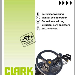 Clark CEM 20 25 30S 35 GEF 6761 Operator Manual 4340311 OI-765 GEF&nbsp;