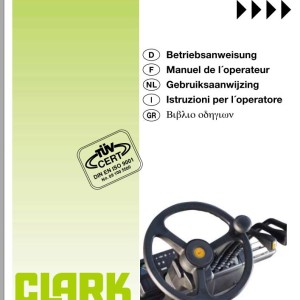 Clark CGP CDP 16 - 20S GEF 9124 Operator Manual 4349237 OI-779 GEF