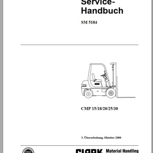 Clark CMP 15 18 20 25 30 Service Manual SM 5184