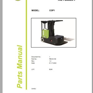 Clark COP1 8249 Parts Manual PB-EU149