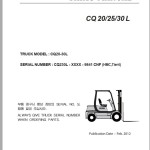 Clark CQ 20 25 30 L CQ230L 9841 CNF Parts Manual