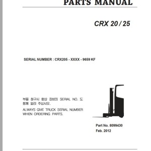 Clark CRX 20 25 CRX205 9659 KF Parts Manual 8099430