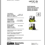 Clark CTM CEM 10 - 20S GEF 7097 7102 Parts Manual 4350846