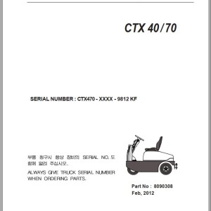 Clark CTX 40 70 CTX470 9812 KF Parts Manual 8090308